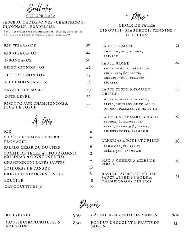 Page 2 menu